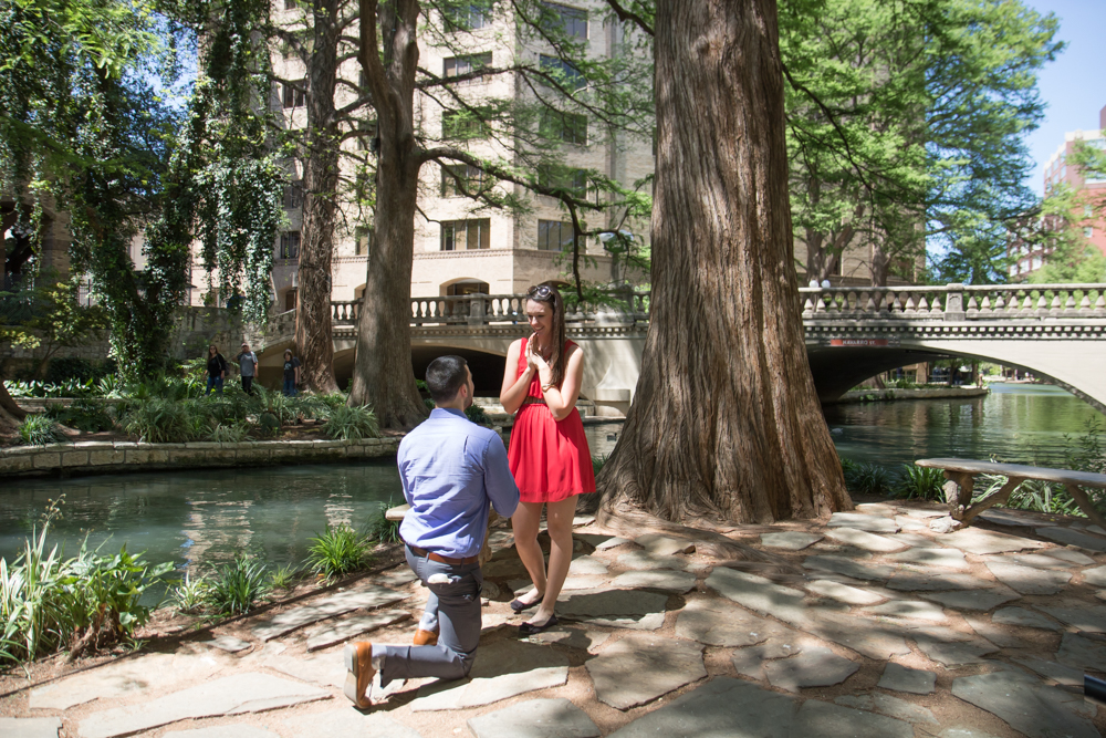 Surprise Engagement Proposal San Antonio Riverwalk River Walk Photographer